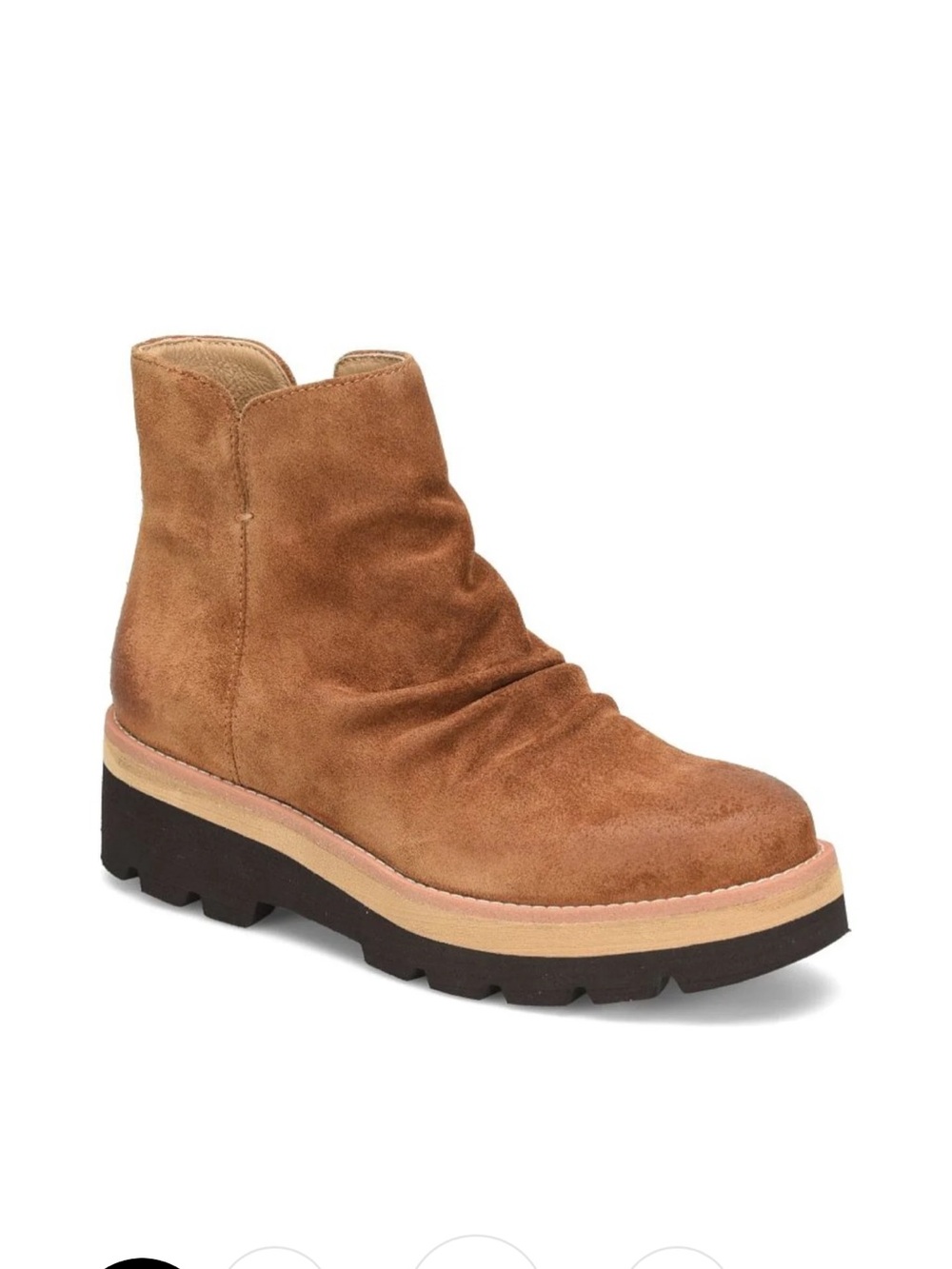 Sofft leather suede boots Pecola Brown waterproof lug sole 7.5